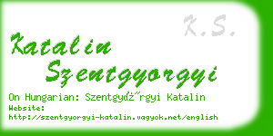 katalin szentgyorgyi business card